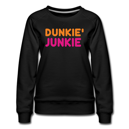 Dunkie' Junkie Women’s Premium Sweatshirt - black