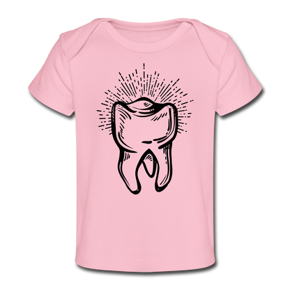 Tooth Organic Baby T-Shirt - light pink