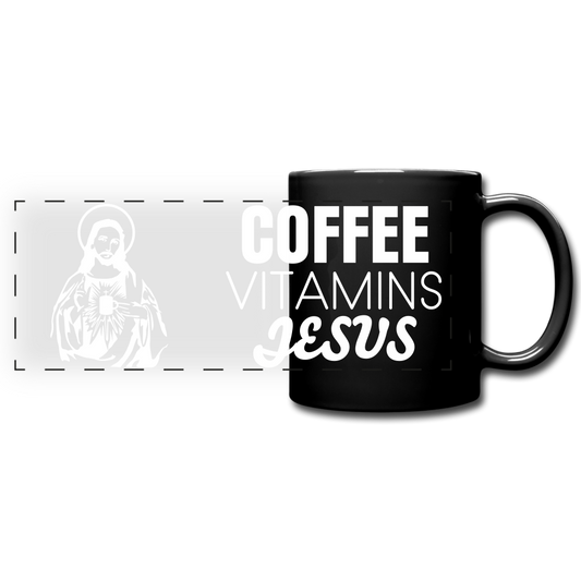 The Necessities Full Color Panoramic Mug - black
