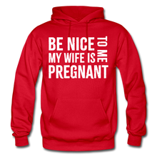 Load image into Gallery viewer, My Wife Is Pregnant Adult Hoodie - red
