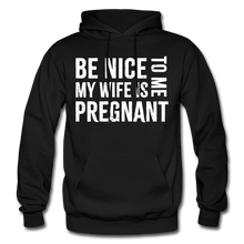 Load image into Gallery viewer, My Wife Is Pregnant Adult Hoodie - black
