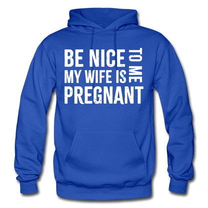 My Wife Is Pregnant Adult Hoodie - royal blue