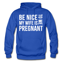 Load image into Gallery viewer, My Wife Is Pregnant Adult Hoodie - royal blue
