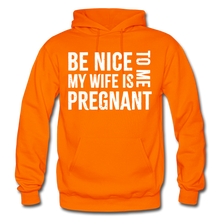 Load image into Gallery viewer, My Wife Is Pregnant Adult Hoodie - orange
