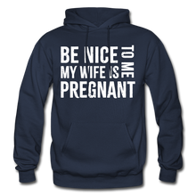 Load image into Gallery viewer, My Wife Is Pregnant Adult Hoodie - navy
