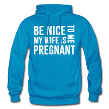 Load image into Gallery viewer, My Wife Is Pregnant Adult Hoodie - turquoise
