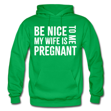 Load image into Gallery viewer, My Wife Is Pregnant Adult Hoodie - kelly green
