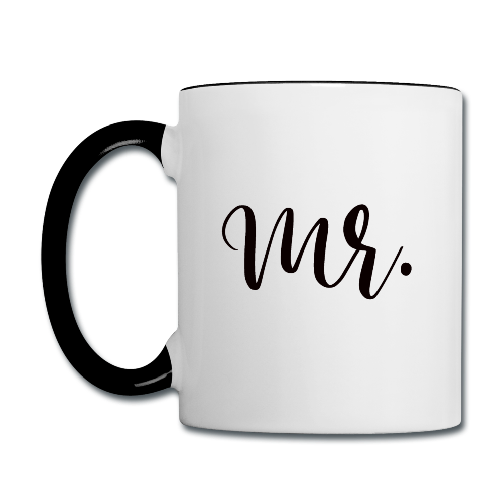 Mr. Contrast Coffee Mug - white/black