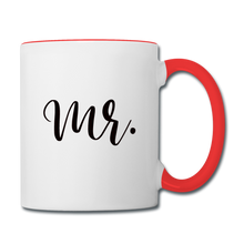 Load image into Gallery viewer, Mr. Contrast Coffee Mug - white/red
