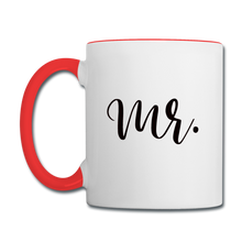 Load image into Gallery viewer, Mr. Contrast Coffee Mug - white/red
