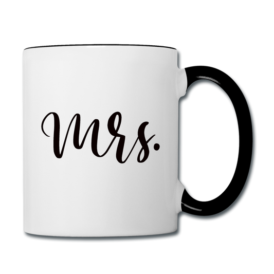 Mrs. Contrast Coffee Mug - white/black