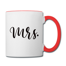 Load image into Gallery viewer, Mrs. Contrast Coffee Mug - white/red
