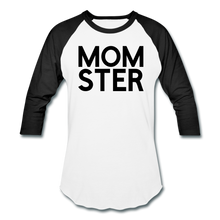 Load image into Gallery viewer, MOMSTER Baseball T-Shirt - white/black
