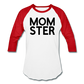 MOMSTER Baseball T-Shirt - white/red