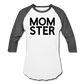 MOMSTER Baseball T-Shirt - white/charcoal
