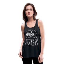 Load image into Gallery viewer, Mermaid-Sailor Flowy Tank Top - black
