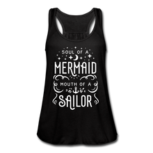 Load image into Gallery viewer, Mermaid-Sailor Flowy Tank Top - black
