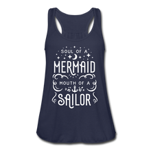 Load image into Gallery viewer, Mermaid-Sailor Flowy Tank Top - navy
