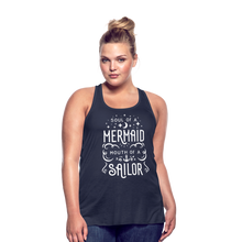 Load image into Gallery viewer, Mermaid-Sailor Flowy Tank Top - navy
