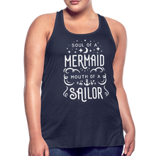 Load image into Gallery viewer, Mermaid-Sailor Flowy Tank Top - navy
