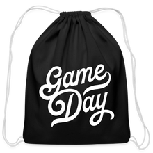 Load image into Gallery viewer, Game Day Cotton Drawstring Bag - black
