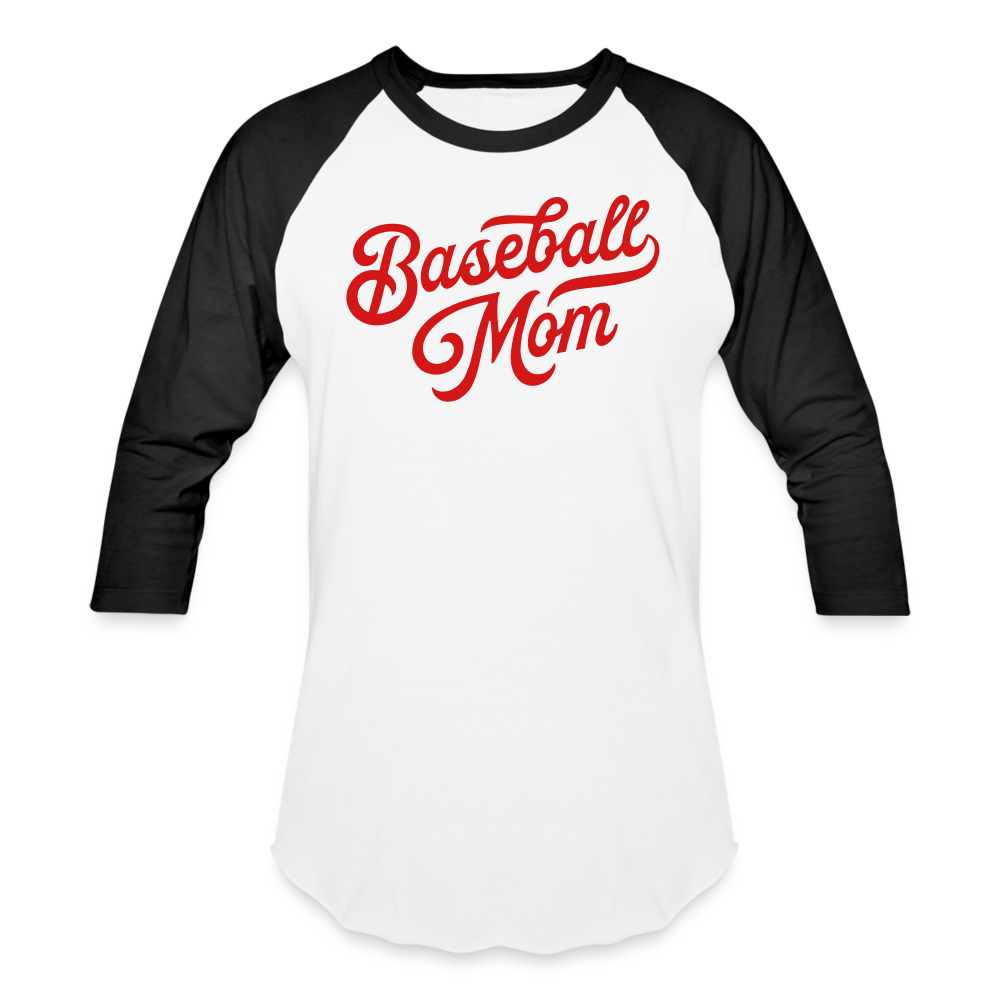 Baseball Mom T-Shirt - white/black