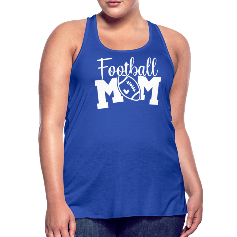 Football Mom Flowy Tank Top - royal blue