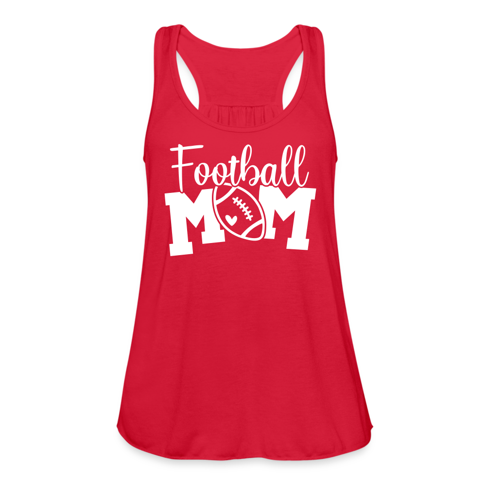 Football Mom Flowy Tank Top - red