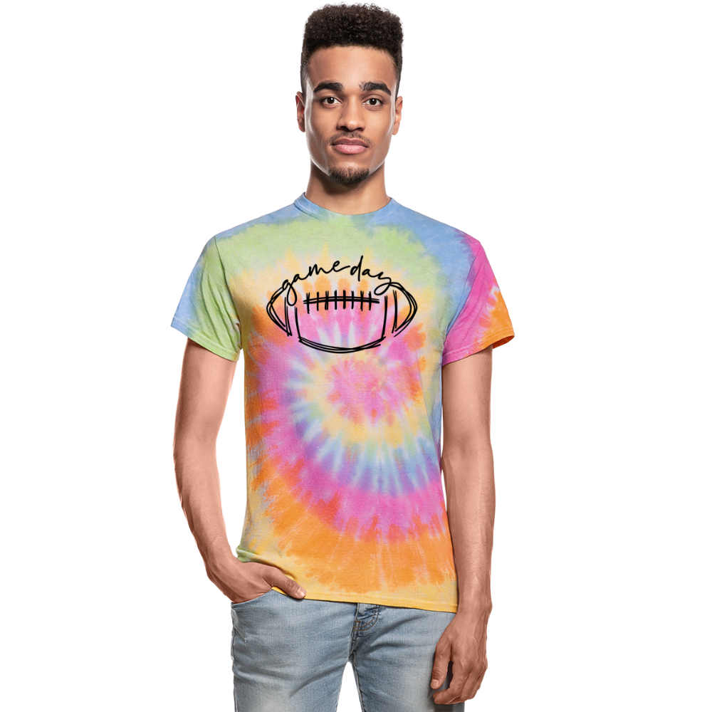 Tie-Dyed Game Day Unisex T-Shirt - rainbow