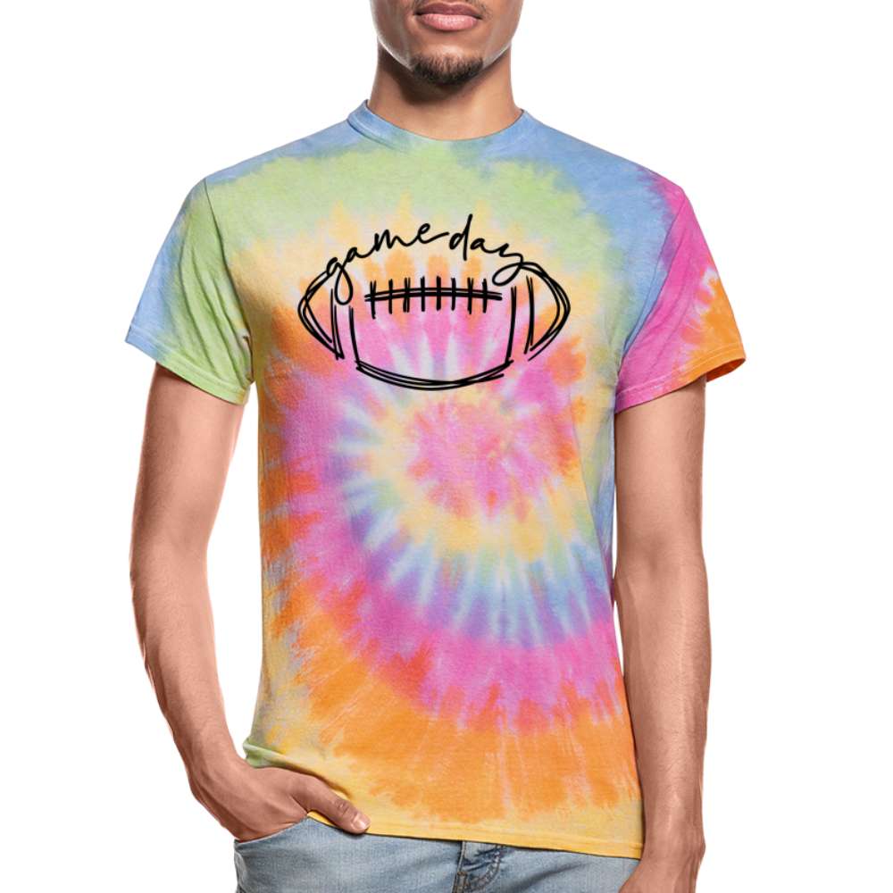 Tie-Dyed Game Day Unisex T-Shirt - rainbow