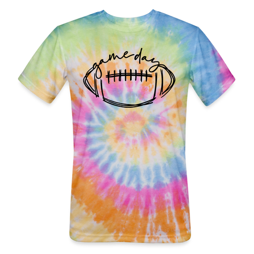 Tie-Dyed Game Day Unisex T-Shirt - rainbow