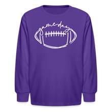 Load image into Gallery viewer, Game Day - Kids&#39; Long Sleeve T-Shirt - dark purple
