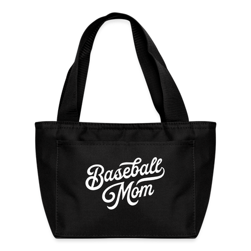 Baseball Mom Lunch Bag - black