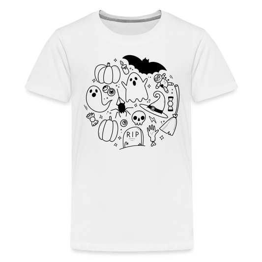Kids' Spooky Premium T-Shirt - white