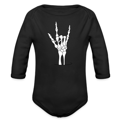 Skell Yeah Sleeve Baby Bodysuit - black