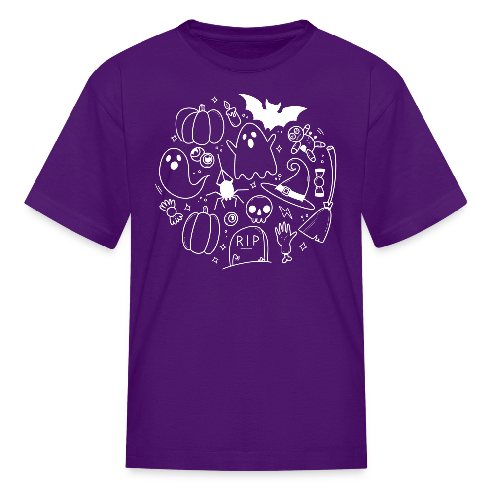 Spooky Kids' T-Shirt - purple