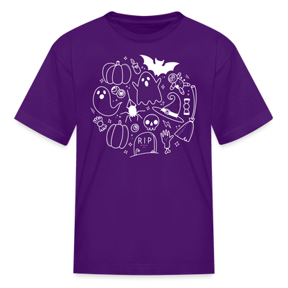 Spooky Kids' T-Shirt - purple