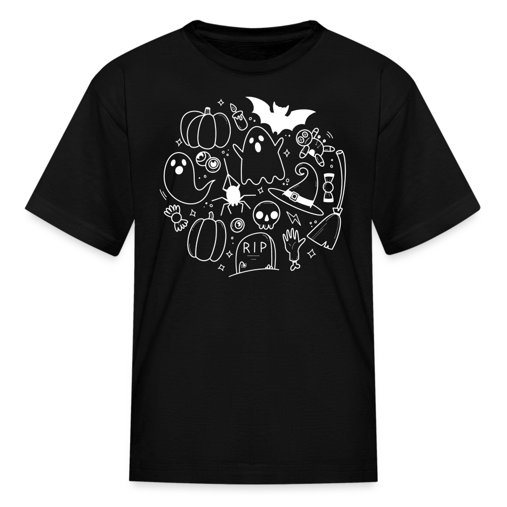 Spooky Kids' T-Shirt - black