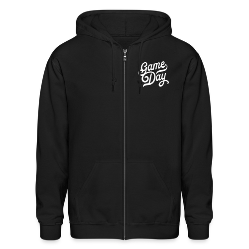 Football Adult Zip Hoodie - black