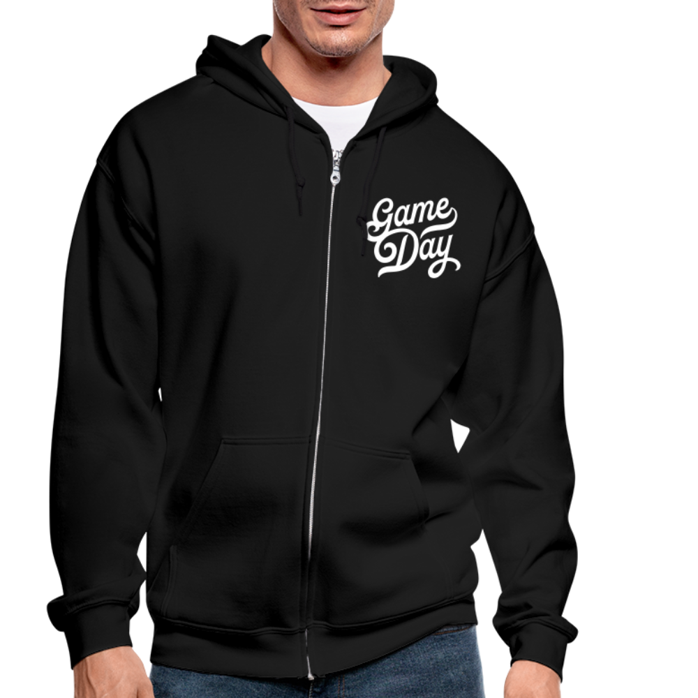 Football Adult Zip Hoodie - black