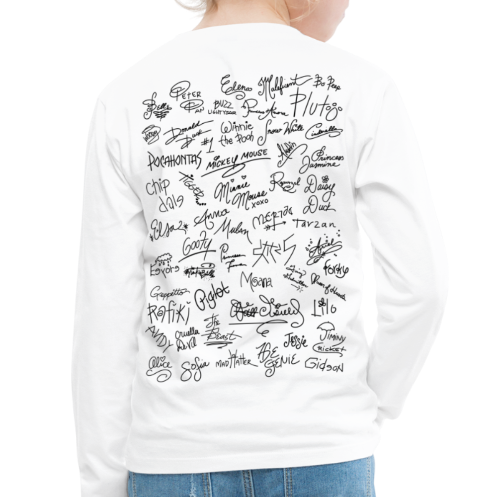 Mouse Crew Kids' Premium Long Sleeve T-Shirt - white