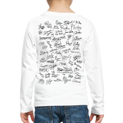 Mouse Crew Kids' Premium Long Sleeve T-Shirt - white