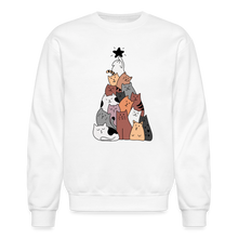 Load image into Gallery viewer, Holiday Cat Tree Crewneck Sweatshirt - white
