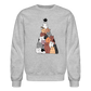 Holiday Cat Tree Crewneck Sweatshirt - heather gray