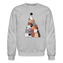 Load image into Gallery viewer, Holiday Cat Tree Crewneck Sweatshirt - heather gray
