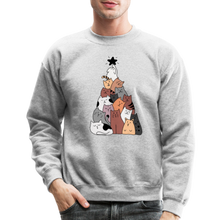 Load image into Gallery viewer, Holiday Cat Tree Crewneck Sweatshirt - heather gray
