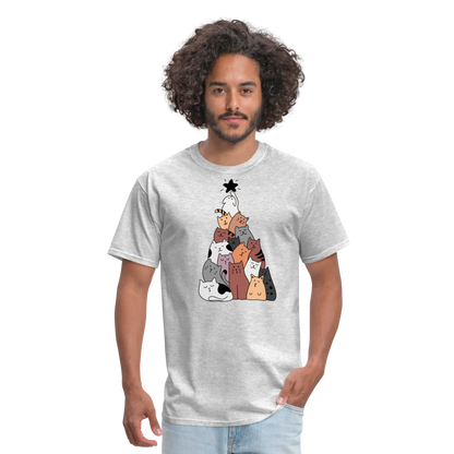 Holiday Cat Tree Classic T-Shirt - heather gray