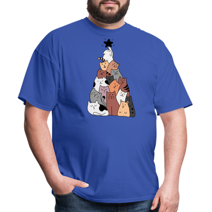 Holiday Cat Tree Classic T-Shirt - royal blue