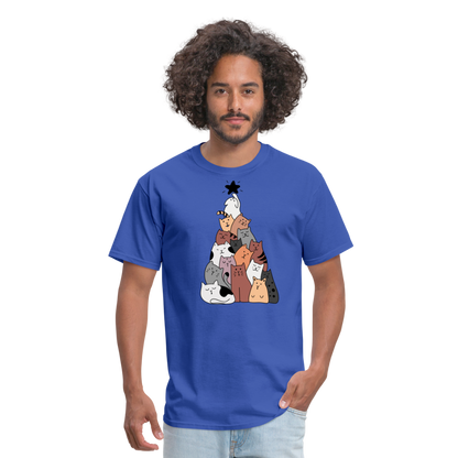 Holiday Cat Tree Classic T-Shirt - royal blue