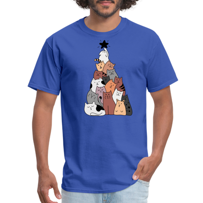 Holiday Cat Tree Classic T-Shirt - royal blue